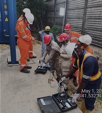 Working in the field